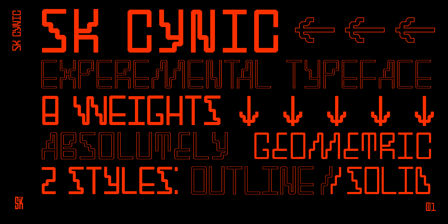 Пример шрифта SK Cynic #1
